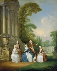 Porträt einer Familie, 1740